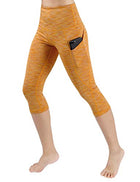 High Waist Out Pocket Yoga Pants Tummy Control Workout Running  Leggings Black - FushionGroupCorp