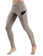 High Waist Out Pocket Yoga Pants Tummy Control Workout Running  Leggings Black - FushionGroupCorp