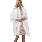 Sunward Women Luxury Bridal Faux Fur Shawl Wraps Cloak Coat Sweater Cape - FushionGroupCorp