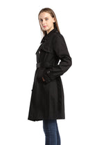 Women Wool Blends Coat Slim Trench Winter Coat Long Jacket Outwear - FushionGroupCorp
