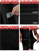 High Waist Out Pocket Yoga Pants Tummy Control Workout Running  Leggings Black - FushionGroupCorp