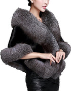 Zofirao Women's Fashion Luxury Soft Long Faux Fox Fur Shawl - FushionGroupCorp