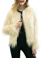 Simplee Apparel Women's Vintage Winter Warm Fluffy Faux Fur Coat Jacket Outwear - FushionGroupCorp
