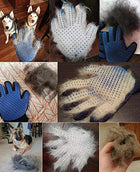 Pet Grooming Glove - Gentle Deshedding Brush Glove - Efficient Pet Hair Remover Mitt - Enhanced Five Finger Design - Perfect for Dog & Cat with Long & Short Fur - FushionGroupCorp