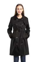 Women Wool Blends Coat Slim Trench Winter Coat Long Jacket Outwear - FushionGroupCorp