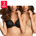 Maidenform Ladies' Comfort Devotion Bra 2-pack Black & Latte - FushionGroupCorp