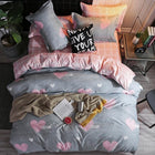 100% cotton satin bedding set comforter bedding set duvet cover bed sheet pillow Quilt cover Single/Double/Queen Size Quilted - FushionGroupCorp