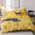 100% cotton satin bedding set comforter bedding set duvet cover bed sheet pillow Quilt cover Single/Double/Queen Size Quilted - FushionGroupCorp