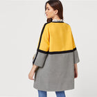 SHEIN Open Front Colorblock Elegant Long Faux Fur Coat Women 2018 Casual Streetwear Ladies Outwear Office Warm Winter Coats - FushionGroupCorp