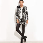 Faux Fur Fuzzy Coat Women ColorBlock Open Front Elegant Autumn Coats Fashion Winter Long Sleeve OL Work Coat Outerwear - FushionGroupCorp