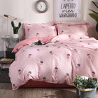 100% cotton satin bedding set comforter bedding set duvet cover bed sheet pillow Quilt cover Single/Double/Queen Size Quilted - FushionGroupCorp
