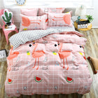 100% cotton satin bedding set comforter bedding set duvet cover bed sheet pillow Quilt cover Single/Double/Queen Size Quilted - FushionGroupCorp