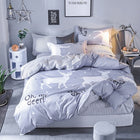 100% cotton satin bedding set comforter bedding set duvet cover bed sheet pillow Quilt cover Single/Double/Queen Size Quilted - FushionGroupCorp