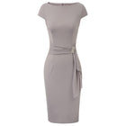 Grace Karin Office Lady Cap Sleeve Pencil Dress Summer Women Hips-Wrapped Bodycon Dress Business Work Party Midi Dresses 2020 - FushionGroupCorp