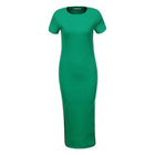 GLO-STORY Women's 2019 Summer Short Sleeve Sexy Bodycon Dress Woman Screwneck Knee length With Side striped Dresses WYQ-8826 - FushionGroupCorp