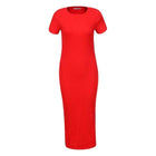 GLO-STORY Women's 2019 Summer Short Sleeve Sexy Bodycon Dress Woman Screwneck Knee length With Side striped Dresses WYQ-8826 - FushionGroupCorp