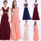 Plus Size Bridesmaid Dresses 2020 Elegant Cheap Chiffon Party Gowns Beading Empire Hollow Out Formal Party Dresses for Wedding - FushionGroupCorp