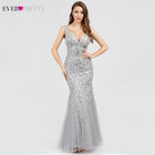 Sexy Sequined Mermaid Prom Dresses Long Ever Pretty V-Neck Sleeveless Elegant Women Formal Party Dresses Vestidos De Gala 2020 - FushionGroupCorp