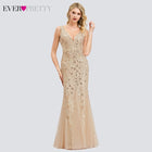 Sexy Sequined Mermaid Prom Dresses Long Ever Pretty V-Neck Sleeveless Elegant Women Formal Party Dresses Vestidos De Gala 2020 - FushionGroupCorp