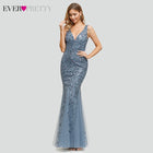 Sexy Sequined Mermaid Prom Dresses Long Ever Pretty V-Neck Sleeveless Elegant Women Formal Party Dresses Vestidos De Gala 2020 - FushionGroupCorp