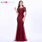 Sexy Sequined Mermaid Prom Dresses Long Ever Pretty V-Neck Sleeveless Elegant Women Formal Party Dresses Vestidos De Gala 2020 - FushionGroupCorp