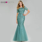 Sexy Sequined Mermaid Prom Dresses Long Ever Pretty V-Neck Sleeveless Elegant Women Formal Party Dresses Vestidos De Gala 2020 - FushionGroupCorp