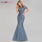 Sexy Sequined Mermaid Prom Dresses Long Ever Pretty V-Neck Sleeveless Elegant Women Formal Party Dresses Vestidos De Gala 2020 - FushionGroupCorp