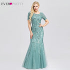 Sexy Sequined Mermaid Prom Dresses Long Ever Pretty V-Neck Sleeveless Elegant Women Formal Party Dresses Vestidos De Gala 2020 - FushionGroupCorp