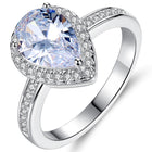 Hot sale New Design Luxury Big Oval CZ Ring Golden Color Wedding ring Fine Jewelry for Women - FushionGroupCorp