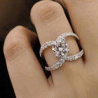 Hot sale New Design Luxury Big Oval CZ Ring Golden Color Wedding ring Fine Jewelry for Women - FushionGroupCorp