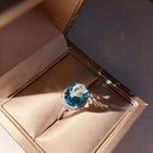 Hot sale New Design Luxury Big Oval CZ Ring Golden Color Wedding ring Fine Jewelry for Women - FushionGroupCorp