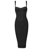 INDRESSME 2019 Women's Midi Bandage Dress Sexy Spaghetti Strap Bodycon Club Party Dresses Vestidos Wholesale - FushionGroupCorp