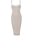 INDRESSME 2019 Women's Midi Bandage Dress Sexy Spaghetti Strap Bodycon Club Party Dresses Vestidos Wholesale - FushionGroupCorp