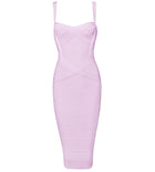 INDRESSME 2019 Women's Midi Bandage Dress Sexy Spaghetti Strap Bodycon Club Party Dresses Vestidos Wholesale - FushionGroupCorp