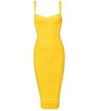 INDRESSME 2019 Women's Midi Bandage Dress Sexy Spaghetti Strap Bodycon Club Party Dresses Vestidos Wholesale - FushionGroupCorp