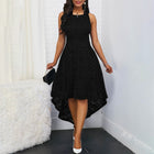 Fushion Women Dress Loose Sleeveless Plus Size Summer Lace Sexy Fashion O Neck Long Casual High Waist Dresses - FushionGroupCorp