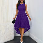 Fushion Women Dress Loose Sleeveless Plus Size Summer Lace Sexy Fashion O Neck Long Casual High Waist Dresses - FushionGroupCorp