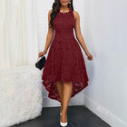 Fushion Women Dress Loose Sleeveless Plus Size Summer Lace Sexy Fashion O Neck Long Casual High Waist Dresses - FushionGroupCorp