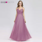 Ever Pretty Long Prom Dresses 2020 Pleated A-Line Floor-Length Vestido De Festa Women Elegant Sleeveless Banquet Party Dress - FushionGroupCorp