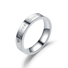 Black Silver Stainless Steel Ring Fashion Couple Rings Permanent Love Romantic engagement Anniversary Gift for Women Men - FushionGroupCorp
