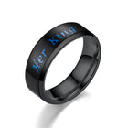 Black Silver Stainless Steel Ring Fashion Couple Rings Permanent Love Romantic engagement Anniversary Gift for Women Men - FushionGroupCorp