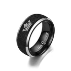 Black Silver Stainless Steel Ring Fashion Couple Rings Permanent Love Romantic engagement Anniversary Gift for Women Men - FushionGroupCorp