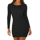 Office Lady Elegant Dress Women's New Long Sleeves Ladies Stretch Bodycon Plain Dress Long Tunic Gradient Dresses OL Clothes Hot - FushionGroupCorp