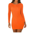 Office Lady Elegant Dress Women's New Long Sleeves Ladies Stretch Bodycon Plain Dress Long Tunic Gradient Dresses OL Clothes Hot - FushionGroupCorp