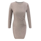 Office Lady Elegant Dress Women's New Long Sleeves Ladies Stretch Bodycon Plain Dress Long Tunic Gradient Dresses OL Clothes Hot - FushionGroupCorp