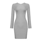 Office Lady Elegant Dress Women's New Long Sleeves Ladies Stretch Bodycon Plain Dress Long Tunic Gradient Dresses OL Clothes Hot - FushionGroupCorp