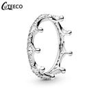 CUTEECO Rose Gold Silver Zircon Engagement Ring Crystal Wedding Rings for Women Fashion Jewelry Gift 2019 Anillos Mujer - FushionGroupCorp