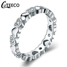 CUTEECO Rose Gold Silver Zircon Engagement Ring Crystal Wedding Rings for Women Fashion Jewelry Gift 2019 Anillos Mujer - FushionGroupCorp