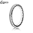 CUTEECO Rose Gold Silver Zircon Engagement Ring Crystal Wedding Rings for Women Fashion Jewelry Gift 2019 Anillos Mujer - FushionGroupCorp