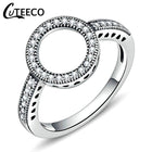 CUTEECO Rose Gold Silver Zircon Engagement Ring Crystal Wedding Rings for Women Fashion Jewelry Gift 2019 Anillos Mujer - FushionGroupCorp